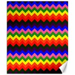 Rainbow Chevron Canvas 8  x 10 