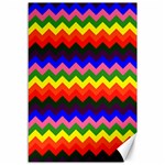 Rainbow Chevron Canvas 12  x 18 