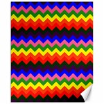 Rainbow Chevron Canvas 16  x 20 