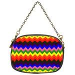 Rainbow Chevron Chain Purse (One Side)