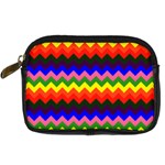 Rainbow Chevron Digital Camera Leather Case