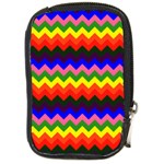 Rainbow Chevron Compact Camera Leather Case