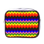 Rainbow Chevron Mini Toiletries Bag (One Side)