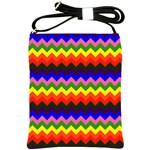 Rainbow Chevron Shoulder Sling Bag