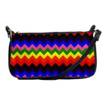 Rainbow Chevron Shoulder Clutch Bag