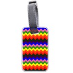 Rainbow Chevron Luggage Tag (two sides)