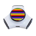 Rainbow Chevron 3-Port USB Hub