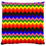 Rainbow Chevron Large Cushion Case (One Side)