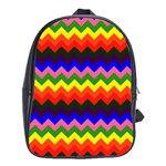 Rainbow Chevron School Bag (XL)