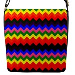 Rainbow Chevron Flap Closure Messenger Bag (S)