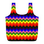 Rainbow Chevron Full Print Recycle Bag (L)