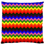 Rainbow Chevron Large Flano Cushion Case (One Side)