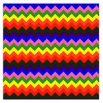 Rainbow Chevron Large Satin Scarf (Square)