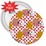 Chicken and Waffles 3  Button (10 pack)