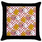 Chicken and Waffles Throw Pillow Case (Black)