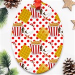 Chicken and Waffles Oval Ornament (Two Sides)