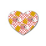 Chicken and Waffles Rubber Coaster (Heart)