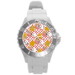 Chicken and Waffles Round Plastic Sport Watch (L)