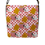 Chicken and Waffles Flap Closure Messenger Bag (L)