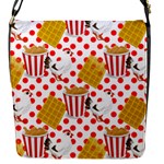 Chicken and Waffles Flap Closure Messenger Bag (S)