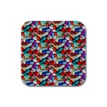 Pills drugs Rubber Square Coaster (4 pack)