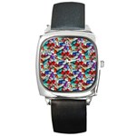 Pills drugs Square Metal Watch