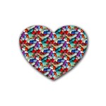 Pills drugs Rubber Coaster (Heart)