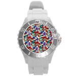 Pills drugs Round Plastic Sport Watch (L)