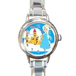 Elsa Frozen Round Italian Charm Watch