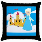 Elsa Frozen Throw Pillow Case (Black)