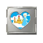 Elsa Frozen Mega Link Heart Italian Charm (18mm)