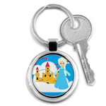 Elsa Frozen Key Chain (Round)