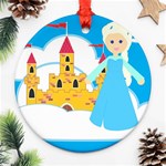 Elsa Frozen Round Ornament (Two Sides)