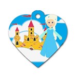 Elsa Frozen Dog Tag Heart (One Side)