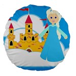 Elsa Frozen Large 18  Premium Round Cushion 