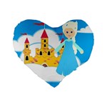 Elsa Frozen Standard 16  Premium Heart Shape Cushion 