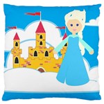 Elsa Frozen Large Flano Cushion Case (One Side)