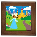 black Elsa Frozen Framed Tile