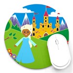 black Elsa Frozen Round Mousepad