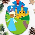 black Elsa Frozen Ornament (Oval)