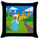 black Elsa Frozen Throw Pillow Case (Black)