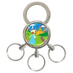 black Elsa Frozen 3-Ring Key Chain