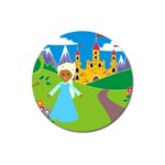 black Elsa Frozen Magnet 3  (Round)