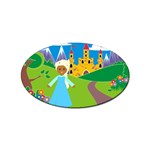 black Elsa Frozen Sticker Oval (10 pack)