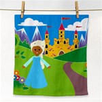 black Elsa Frozen Face Towel