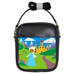 black Elsa Frozen Girls Sling Bag