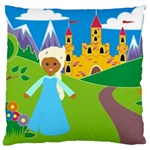 black Elsa Frozen Large Cushion Case (One Side)