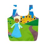 black Elsa Frozen Full Print Recycle Bag (M)