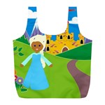 black Elsa Frozen Full Print Recycle Bag (L)