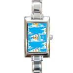 snow queen Rectangle Italian Charm Watch